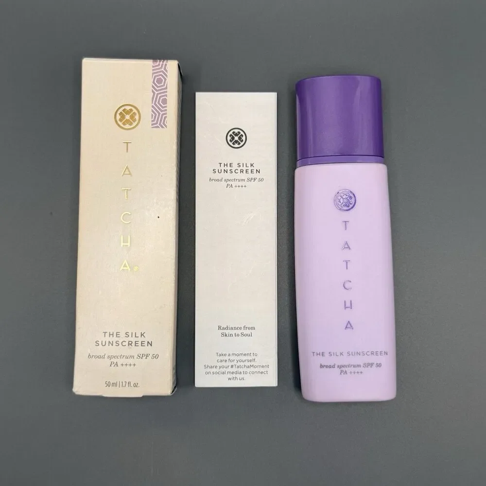 Tatcha The Silk Sunscreen SPF 50 1.7 oz New Box Tall Bottle Skincare Exp 07 2026